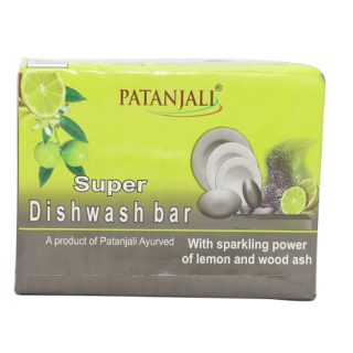 patanjali herbal super dishwash bar, lemon soap