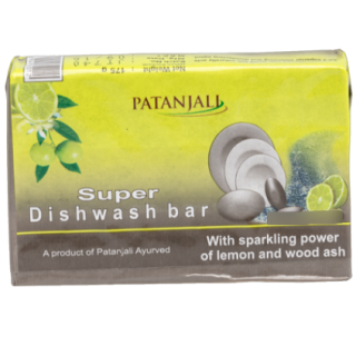 patanjali herbal super dishwash bar, lemon soap