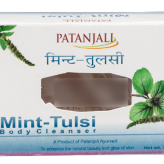 patanjali natural handmade mint tulsi soap